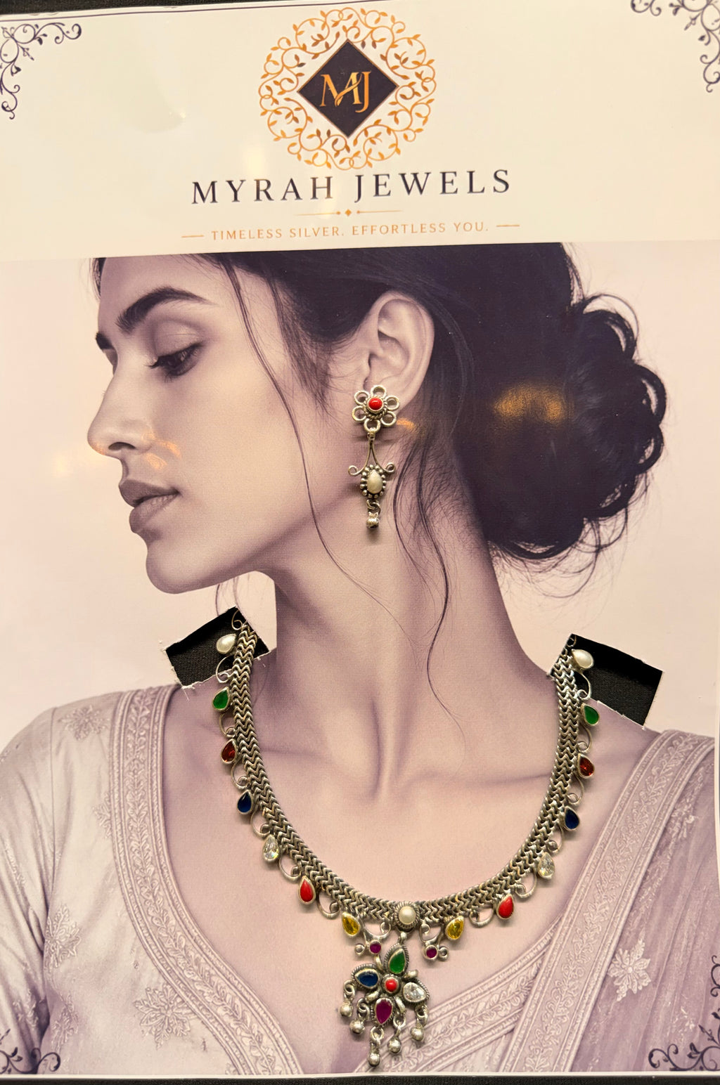 Navratan Necklace Set