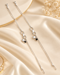 Infinity Silver Payal by Myrah Jewels