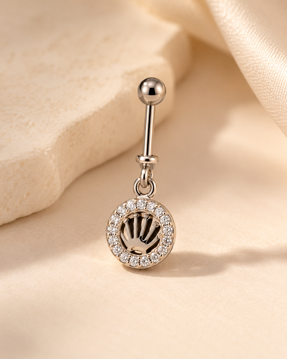 Crown Charm Helix Earring