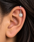 Pearl Flower Helix Earring