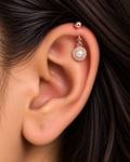 Pearl Halo Helix Earring