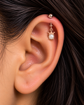 Pearl Crown Helix Earring