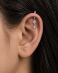 Sparkle Silver Helix Earring