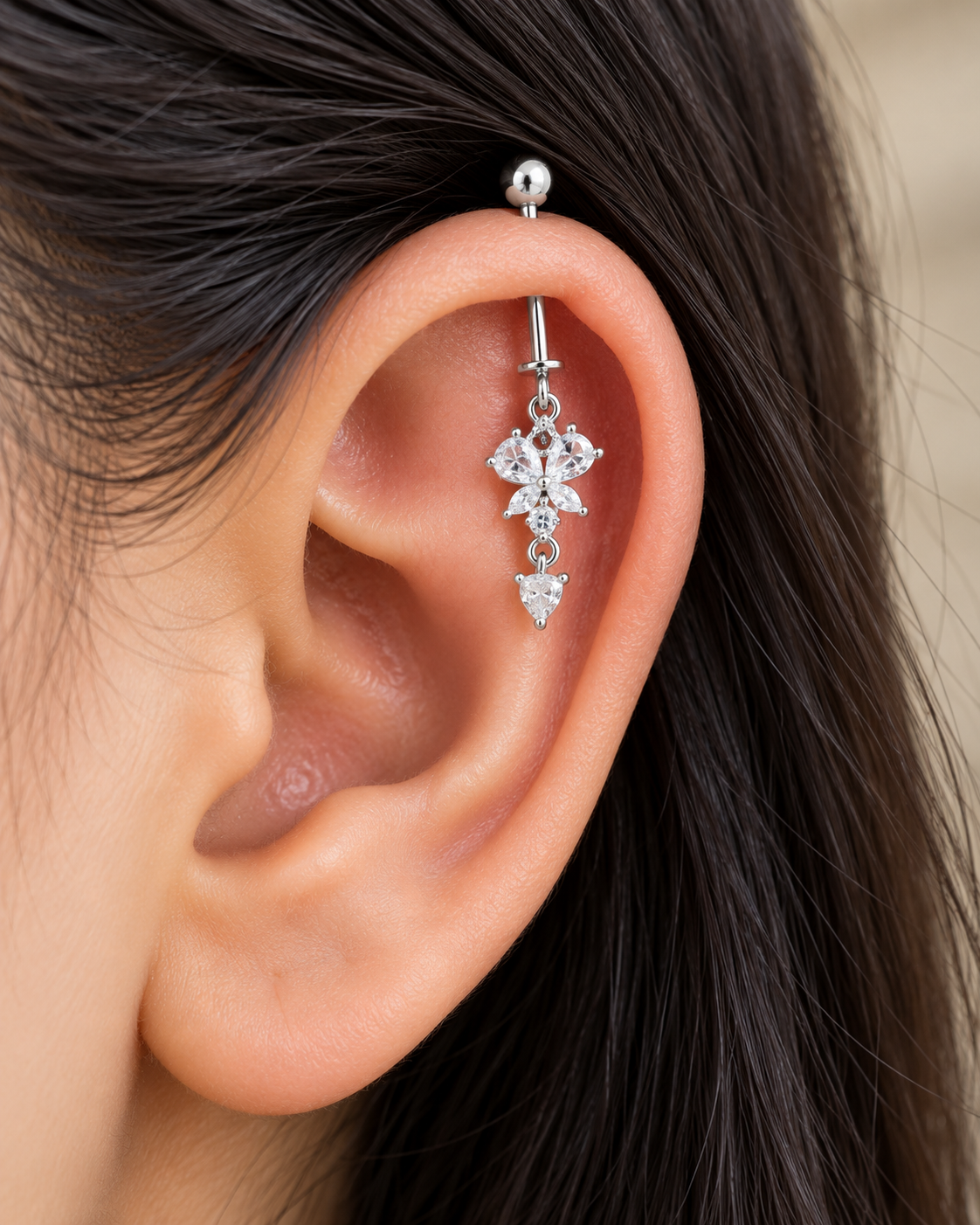 Radiant Petal Helix Earring