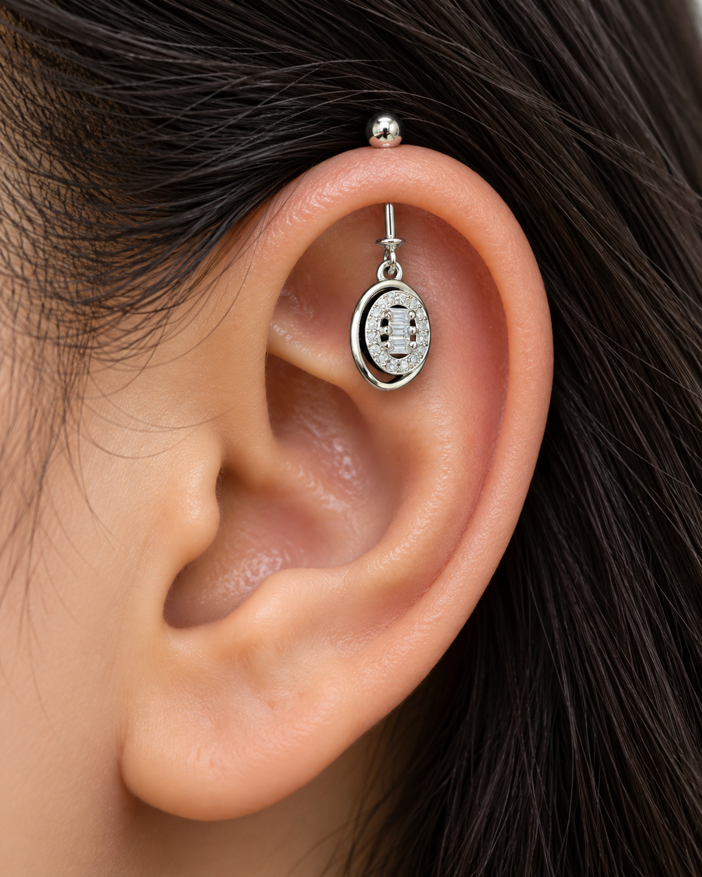 Oval Helix Earring