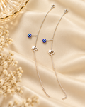 Evil Eye Clover Charm Silver Payal