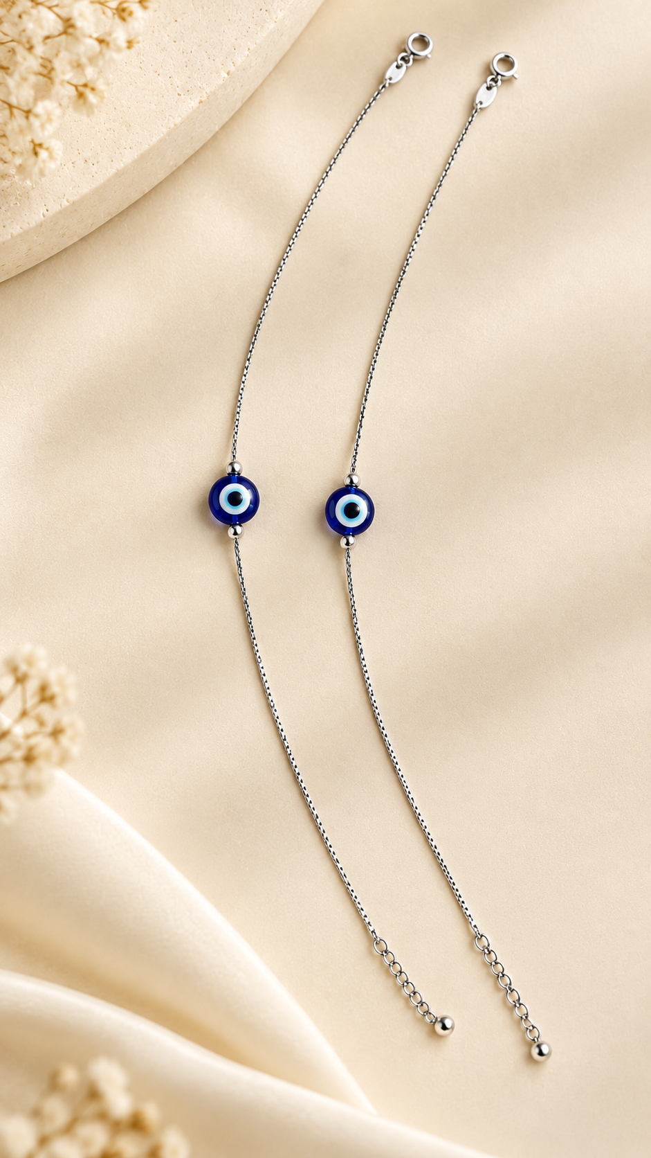 Evil Eye Silver Payal
