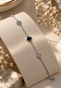 Midnight Clover Elegance Bracelet