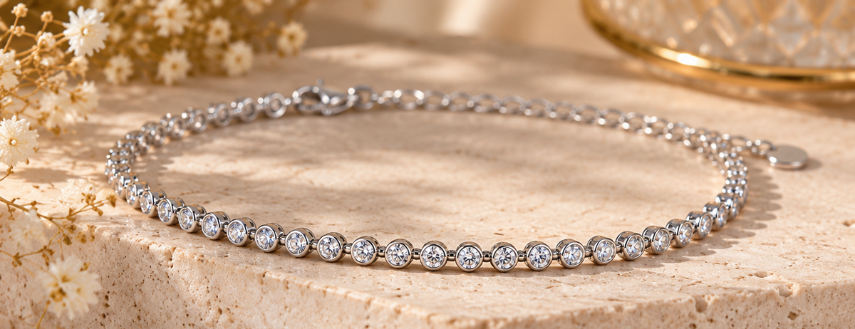 Celestial Silver Tennis Bracelet
