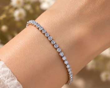 Celestial Silver Tennis Bracelet