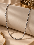 Midnight Link Silver Chain