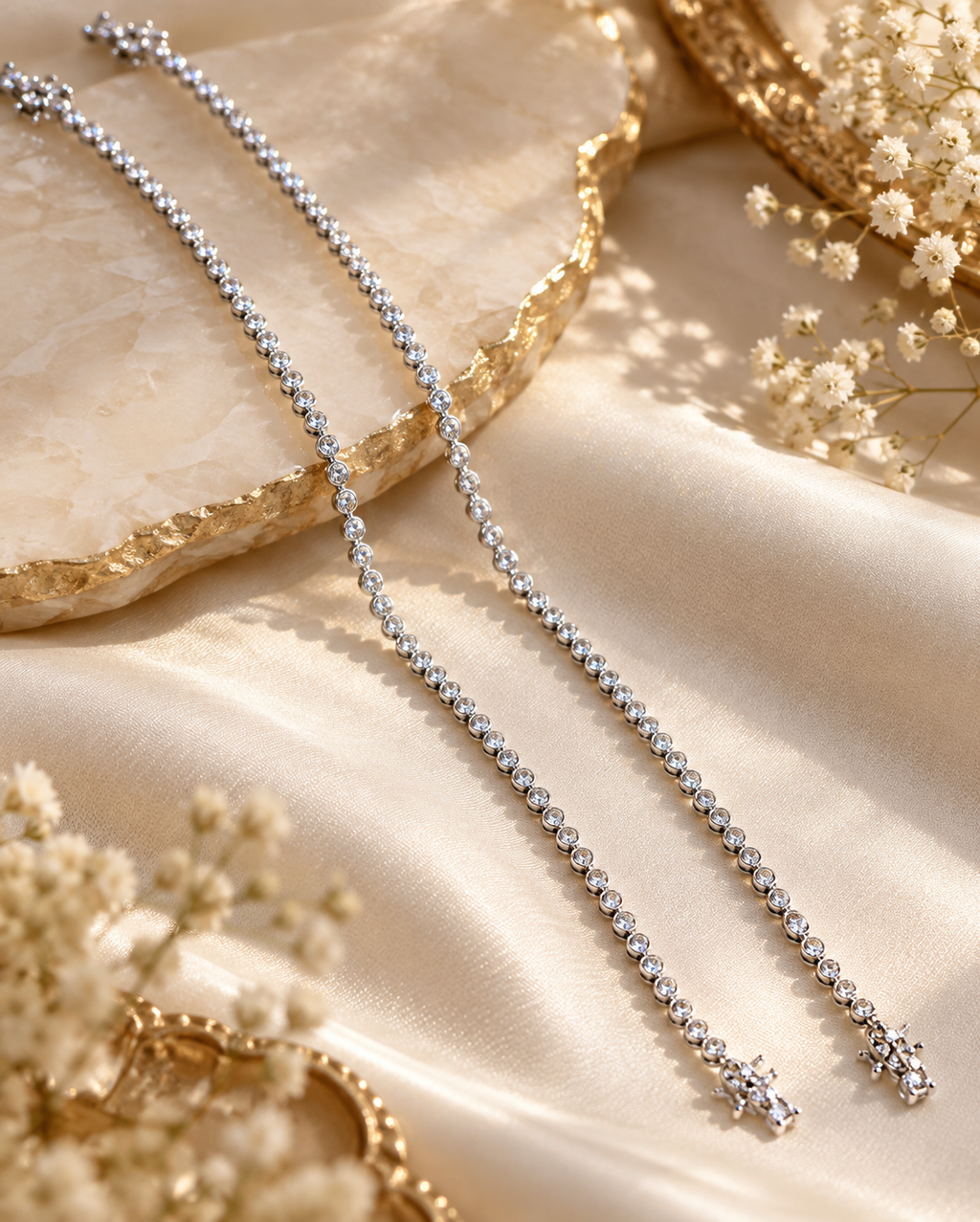 Crystal Glow Silver Payal