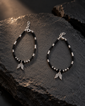 Angel Wing Black Beads Payal