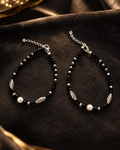 Freshwater Pearl Black Bead Kids Payal