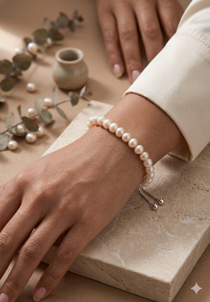 Adjustable Cultured Pearl Bracelet