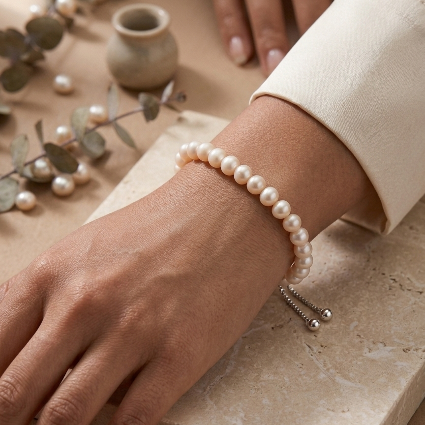 Adjustable Cultured Pearl Bracelet