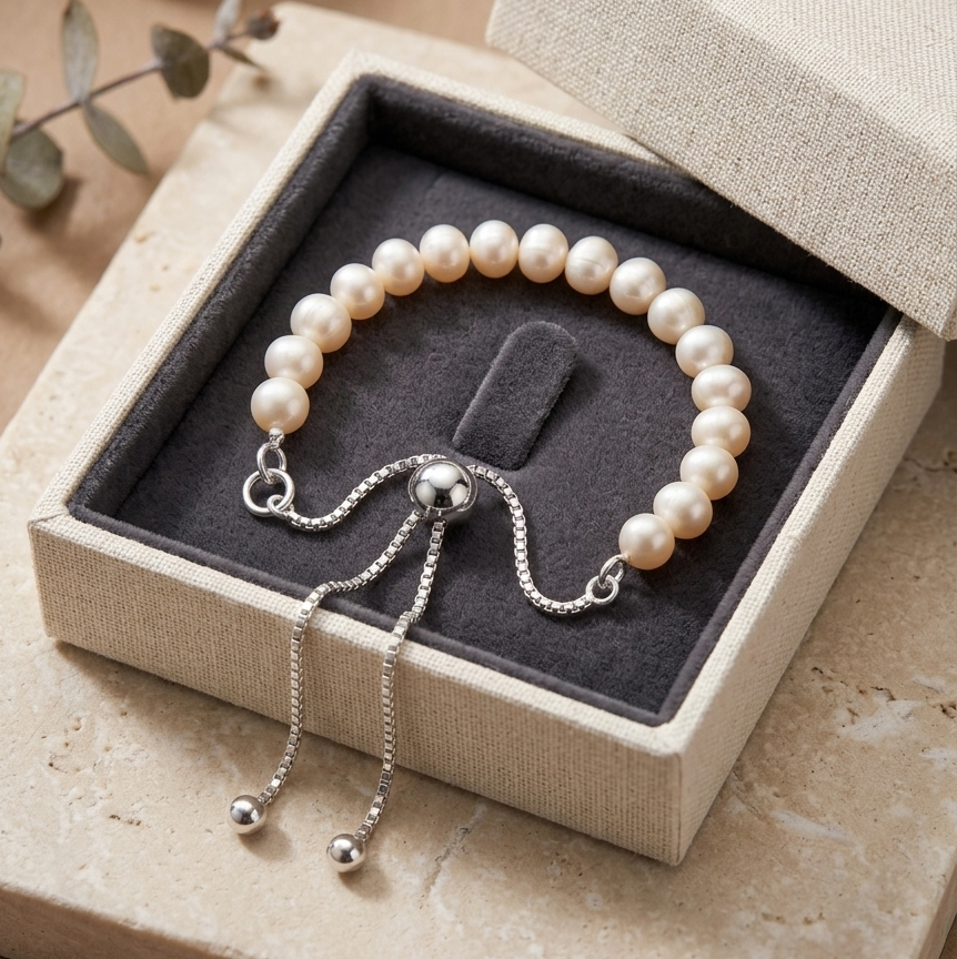 Adjustable Cultured Pearl Bracelet