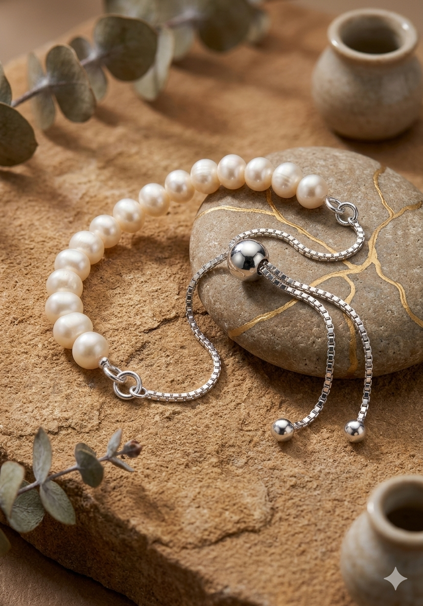 Adjustable Cultured Pearl Bracelet