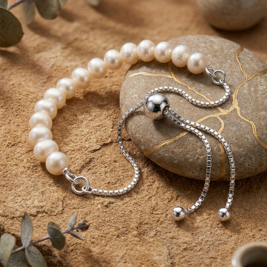 Adjustable Cultured Pearl Bracelet