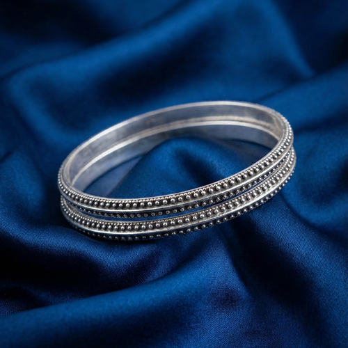 Beaded Silver Bangles_1