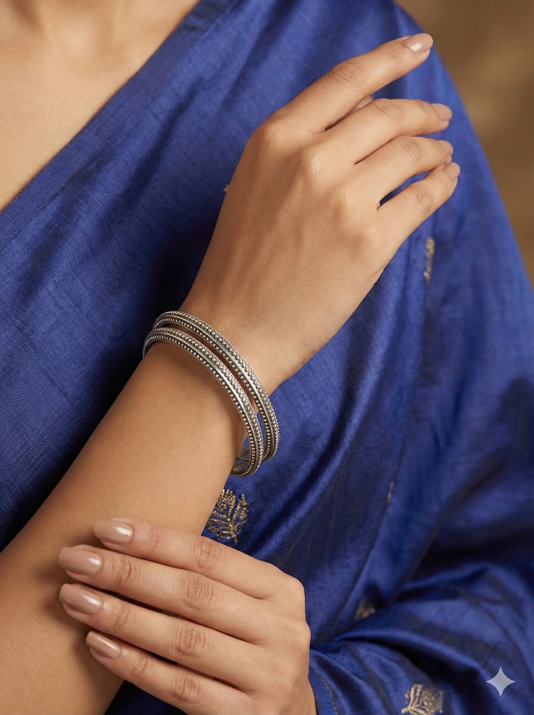 Beaded Silver Bangles_3