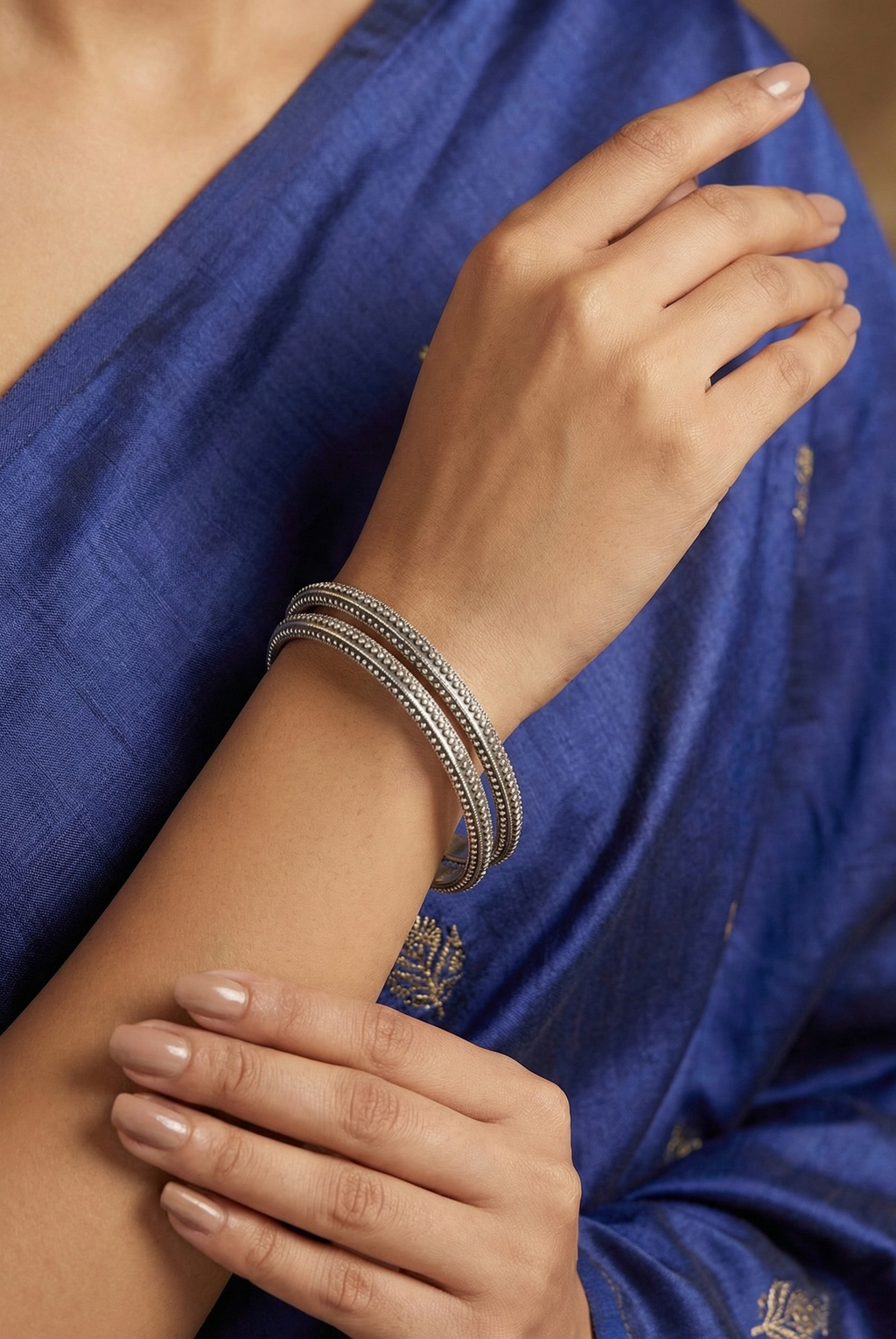 Beaded Silver Bangles_3