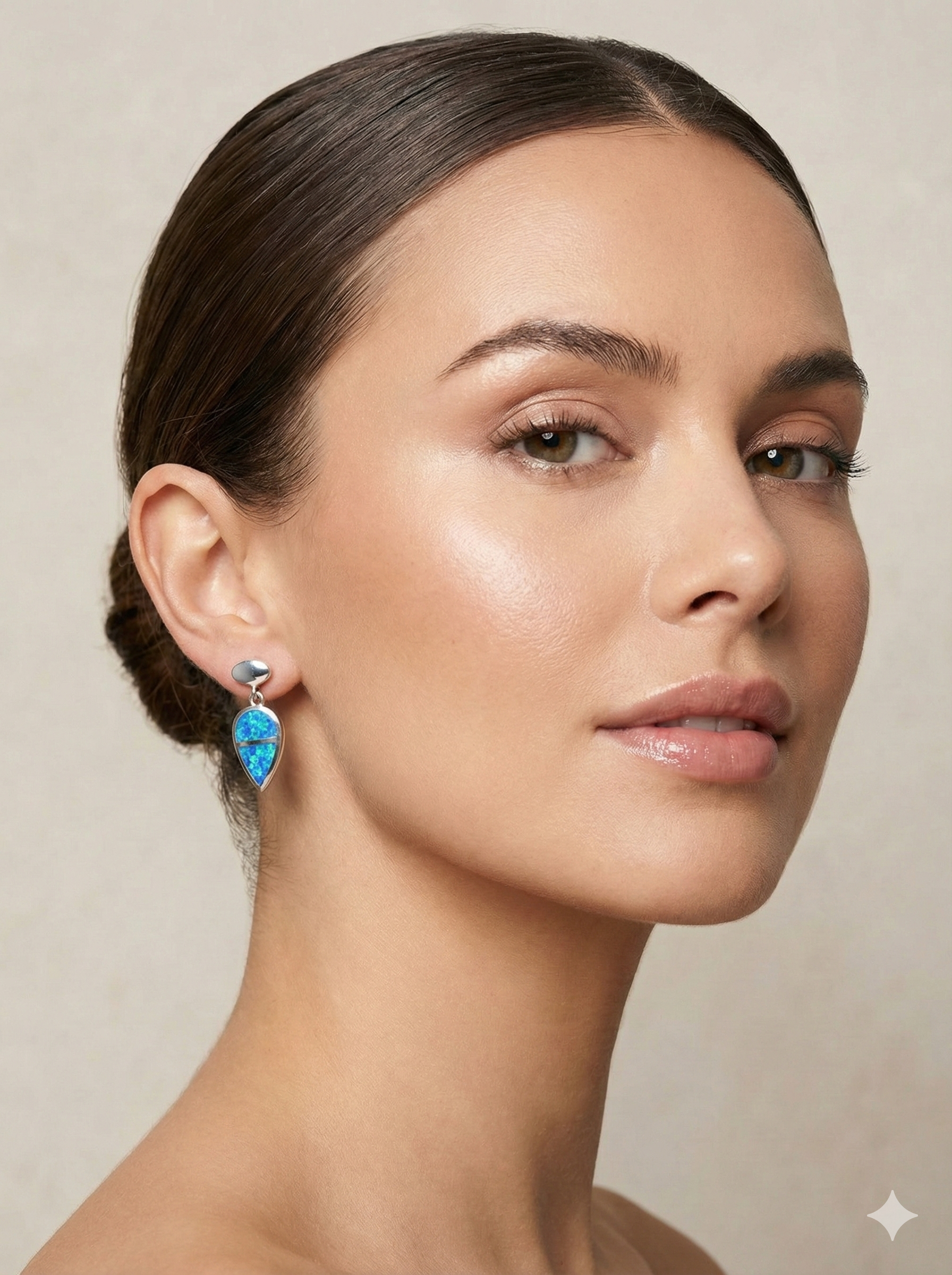 Blue Dear shaped Earrings_3