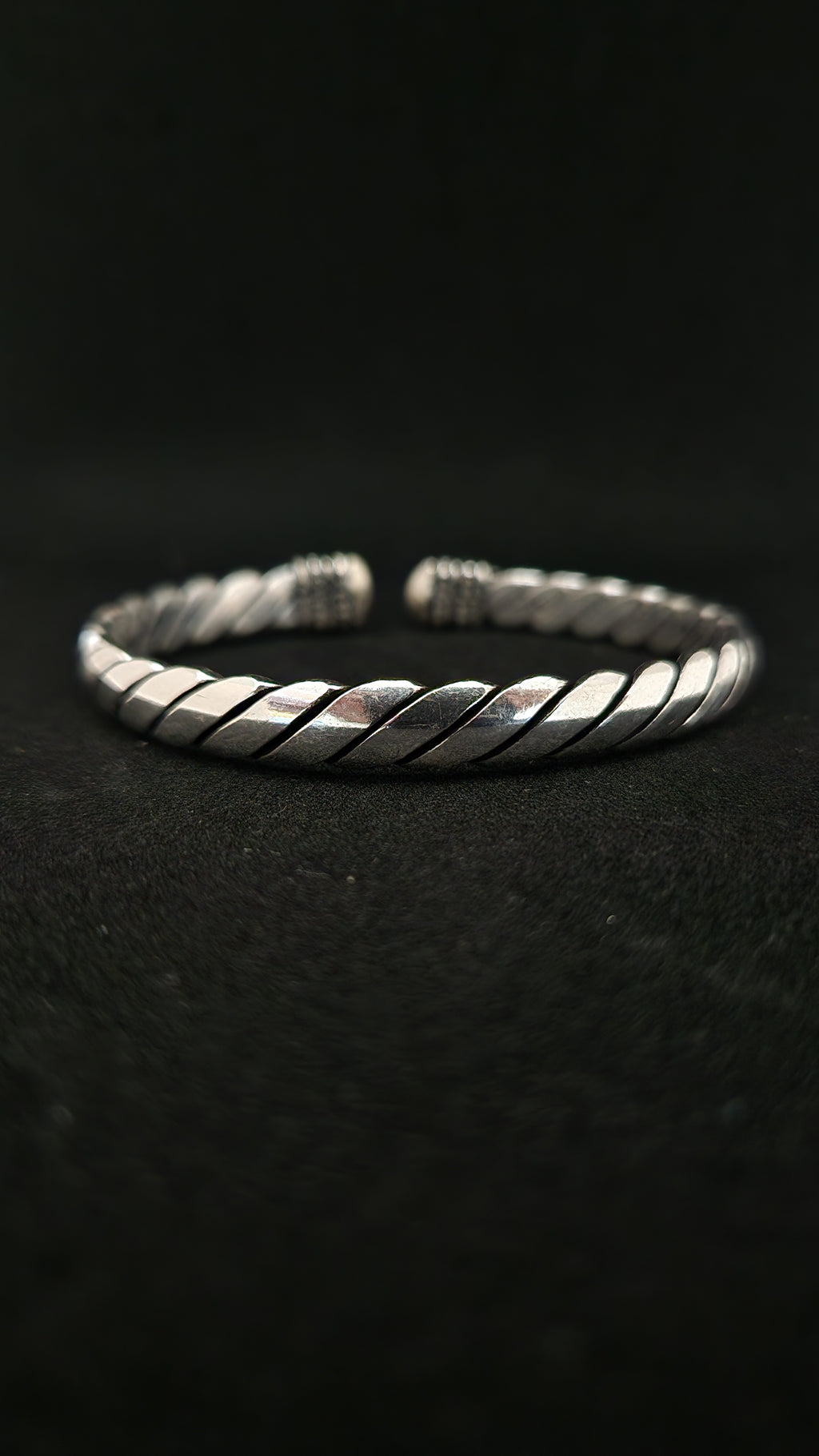 Braided Silver Twisted Cuff_1
