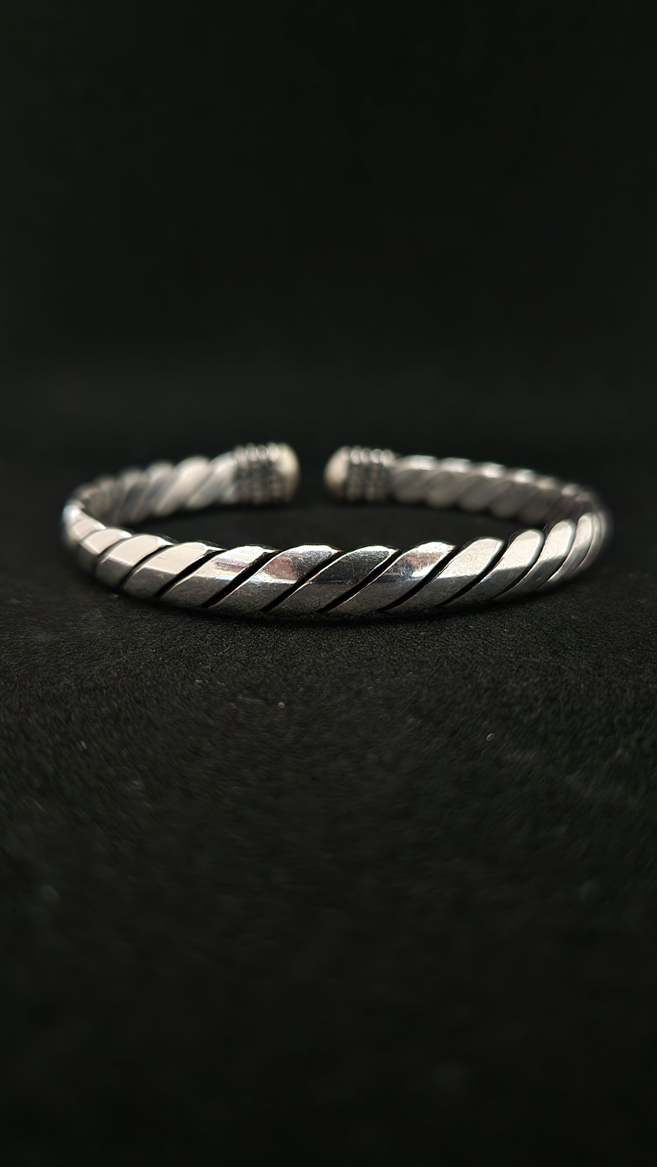 Braided Silver Twisted Cuff_1