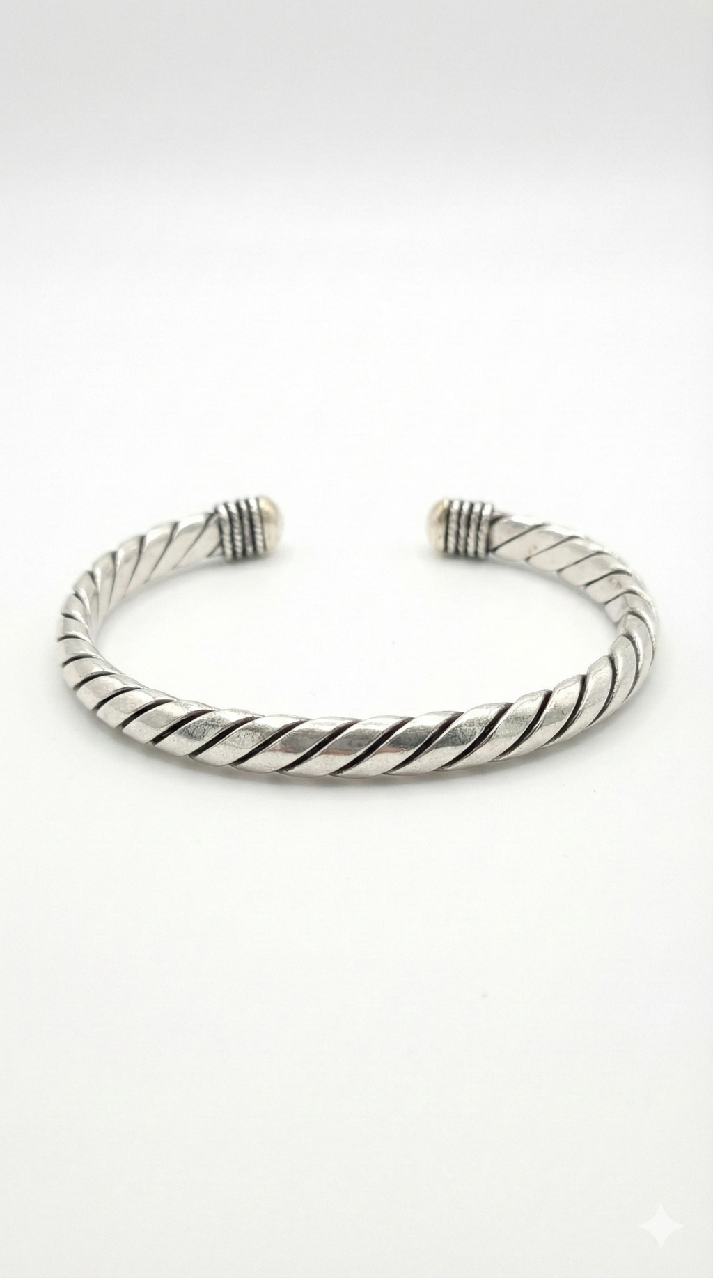 Braided Silver Twisted Cuff_4