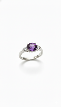 Classic Three stone Amethyst Ring_1