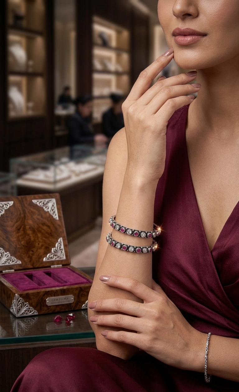 Classic Oxidized Silver Bangles