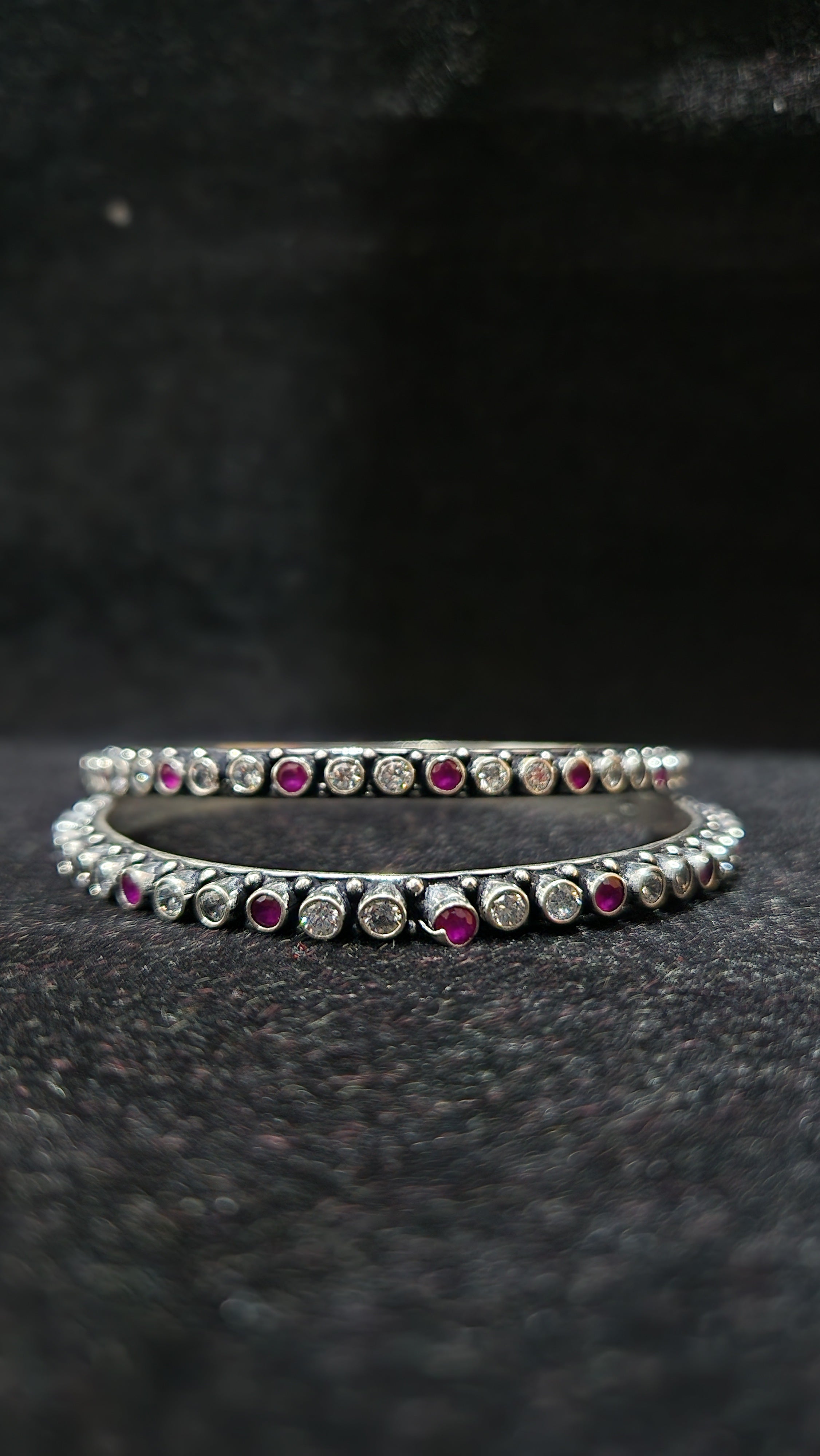 Classic Oxidized Silver Bangles