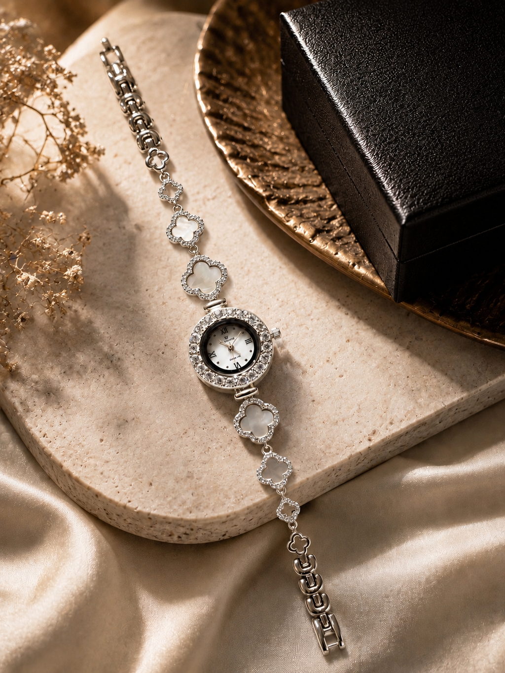 Crystal Bloom Wristwatch by Myrah Jewels