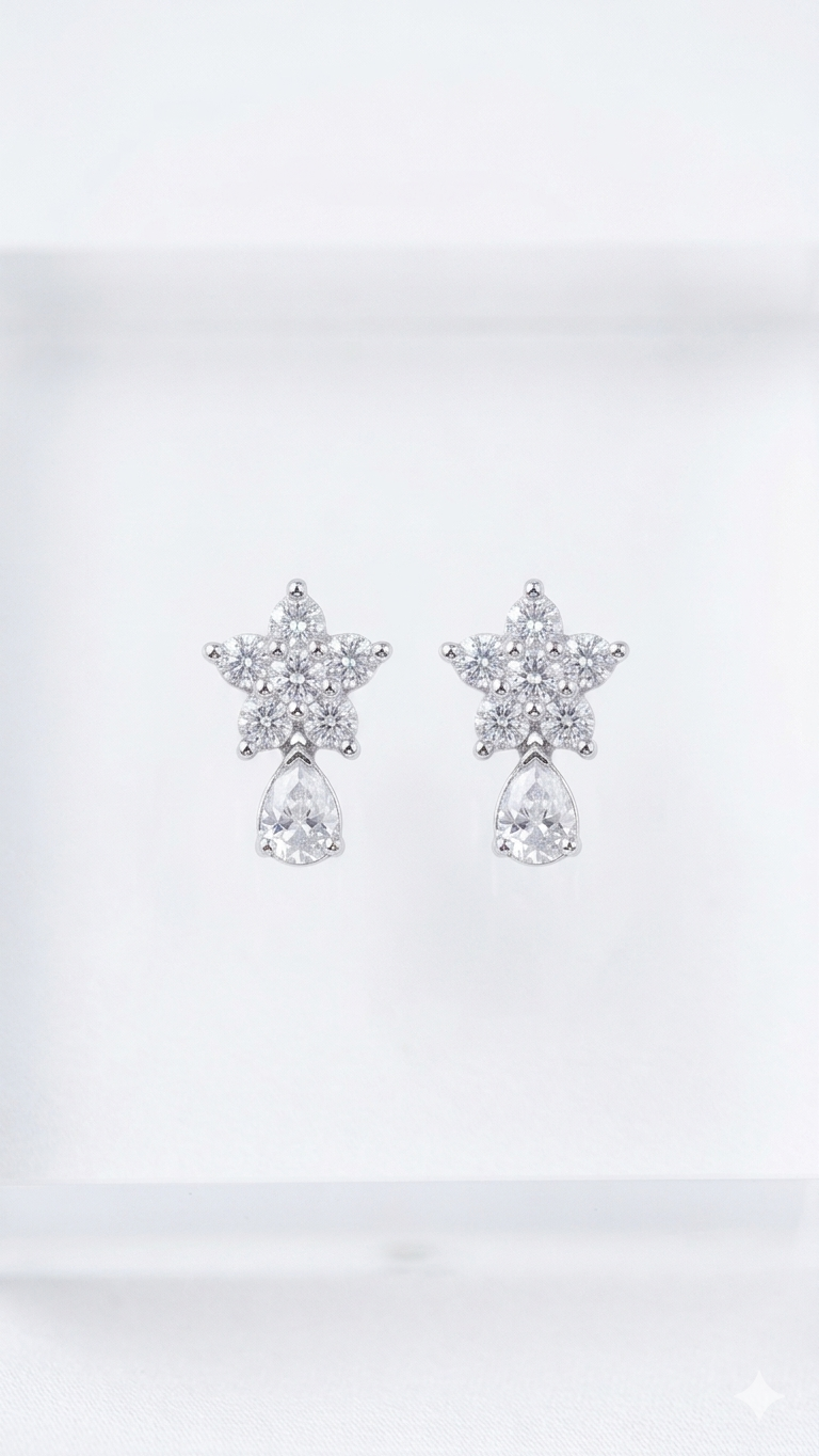 Crystal Bloom Statement studs
