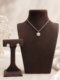 Crystal Halo Pendant Set