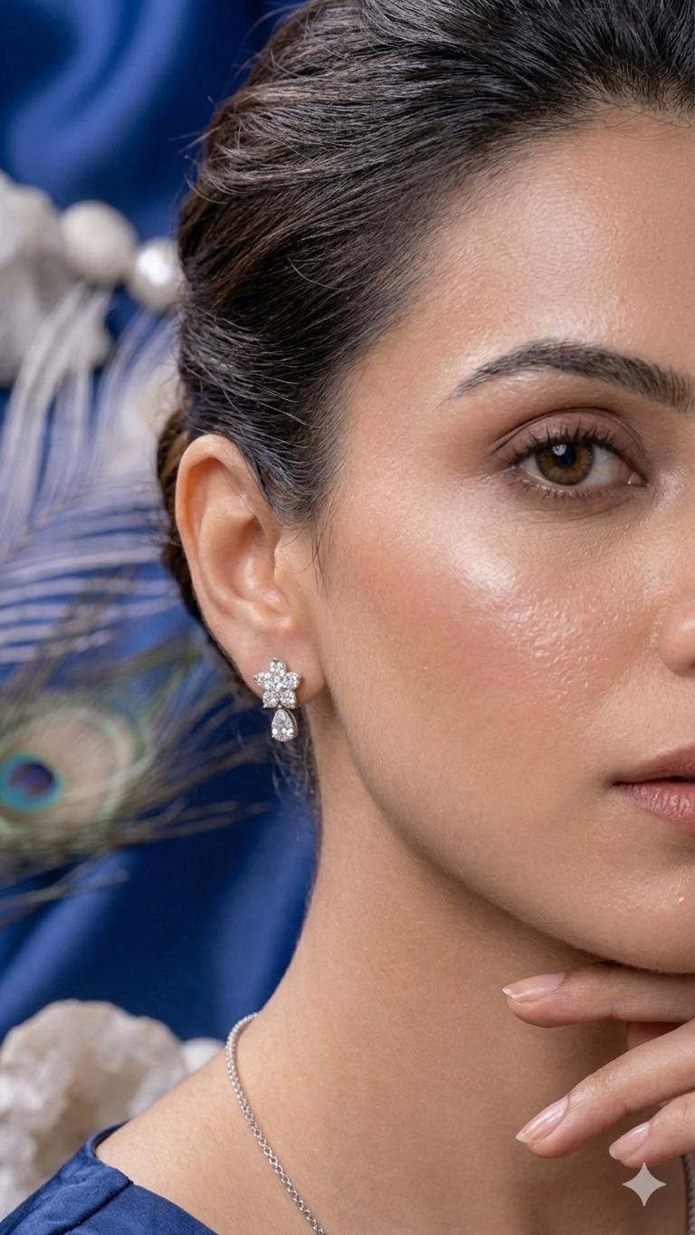 Crystal Bloom Statement studs