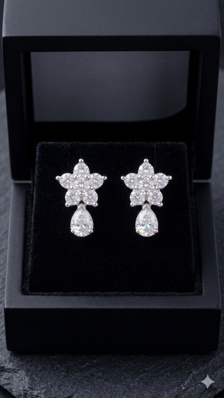 Crystal Bloom Statement studs