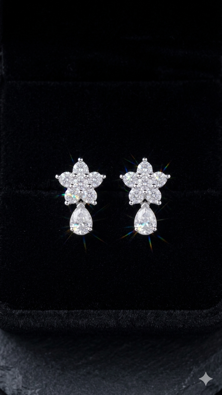 Crystal Bloom Statement studs