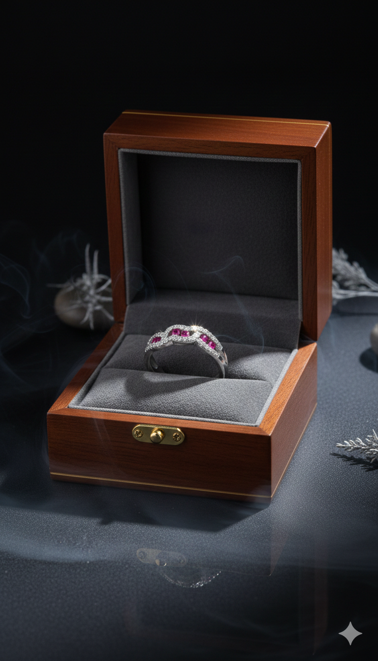 Elegant Wavy Ruby Band_4