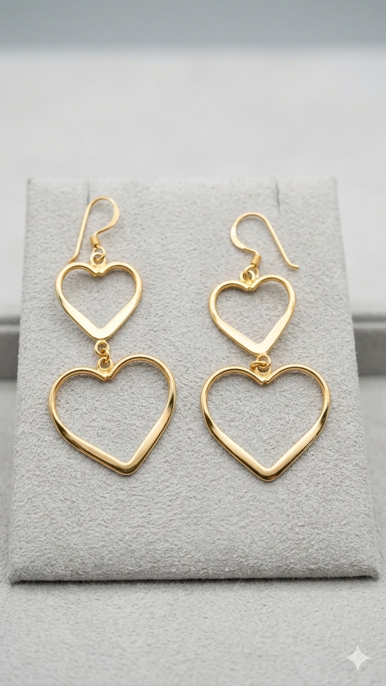 Elegant Double Heart Earrings