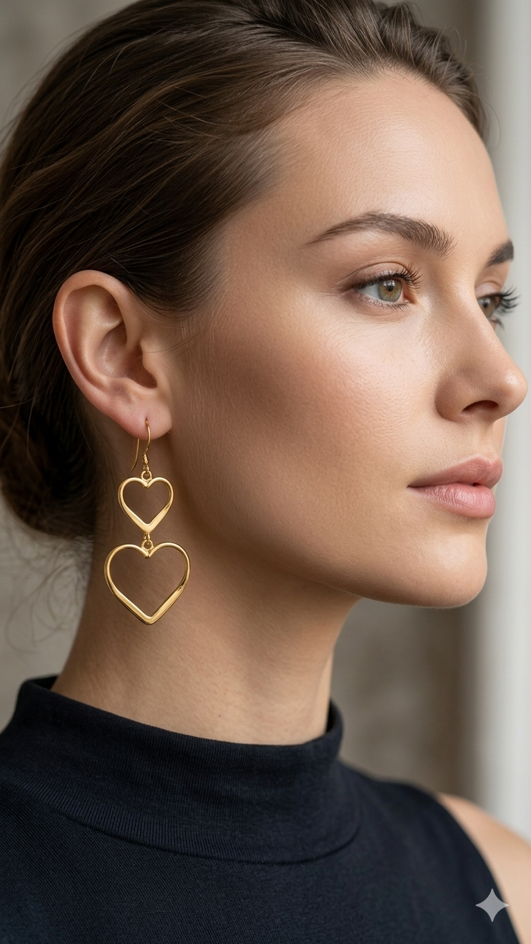 Elegant Double Heart Earrings
