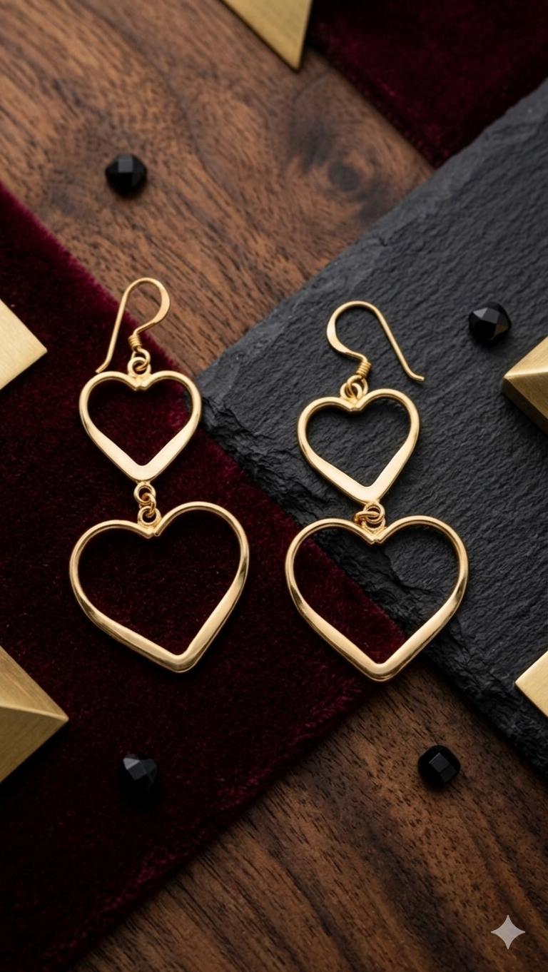Elegant Double Heart Earrings