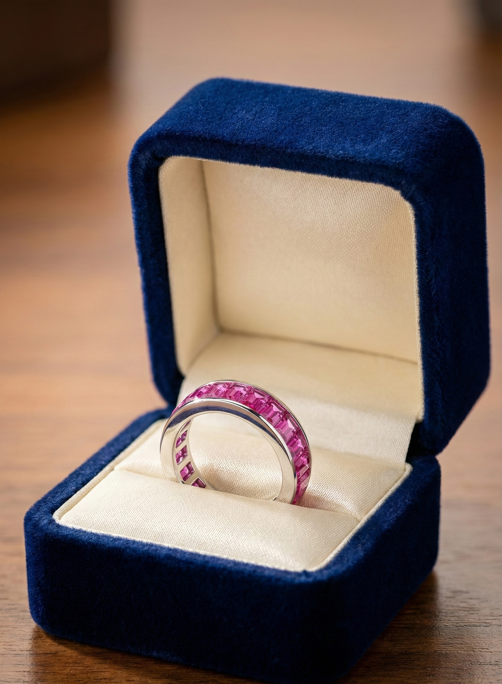 Emerald Cut Pink Sapphire Eternity Band_2