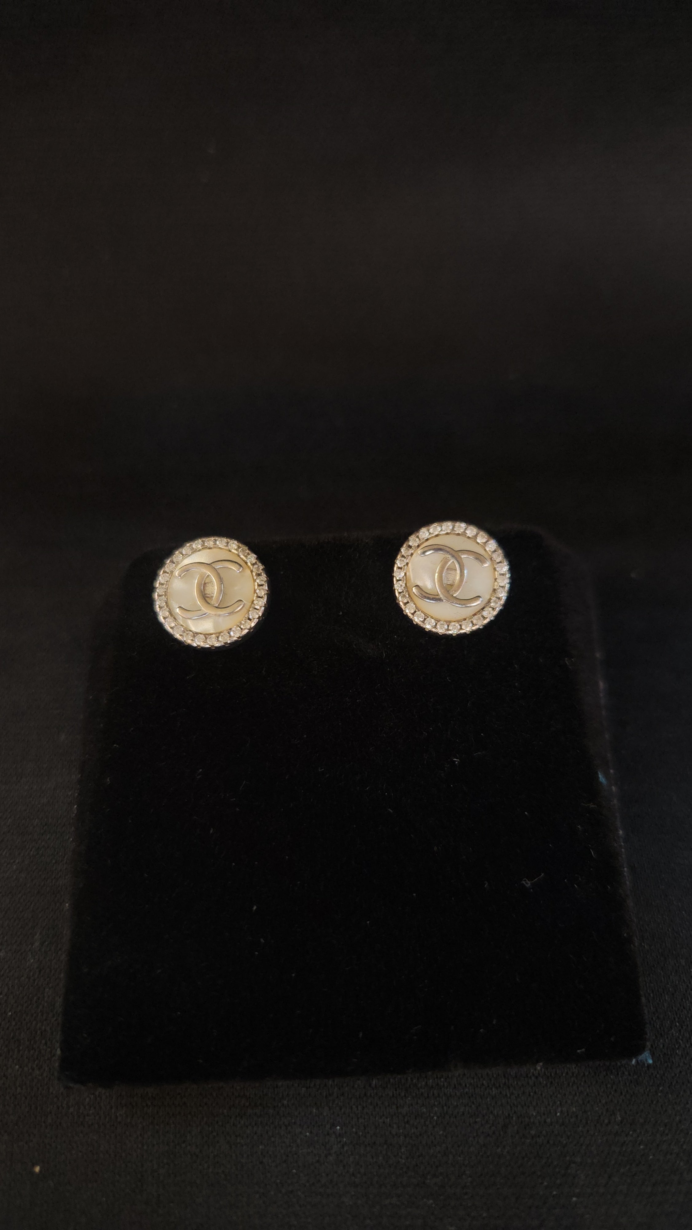 Ethereal Logo Studs in Silver