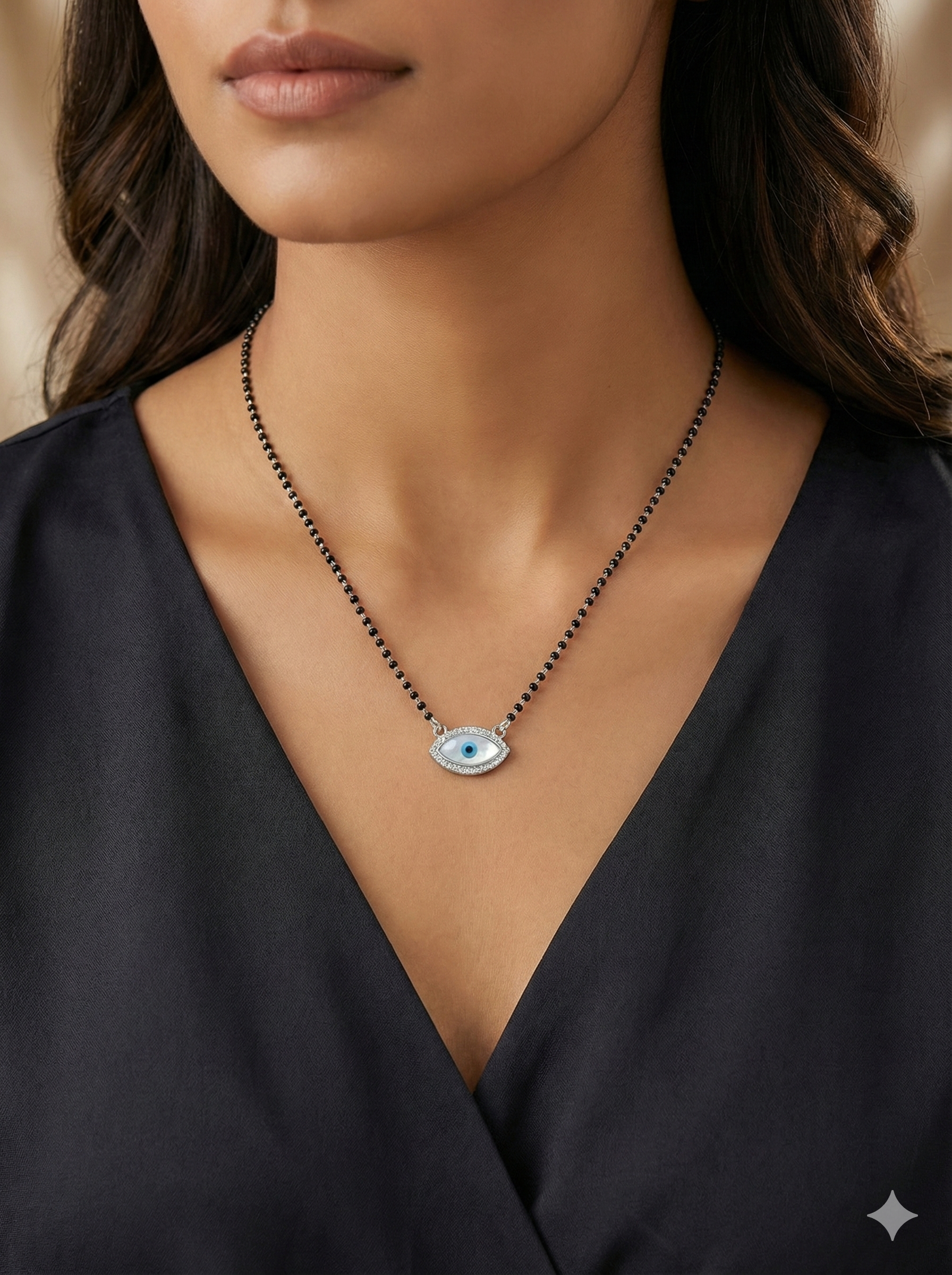 Evil Eye Silver Mangalsutra_2