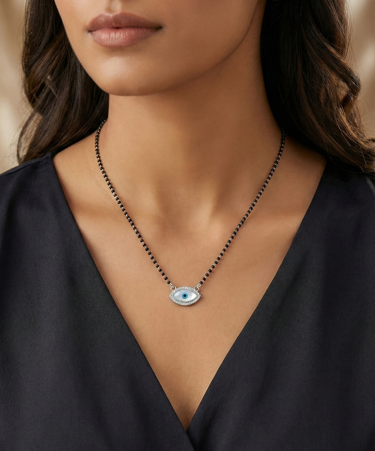 Evil Eye Silver Mangalsutra_2