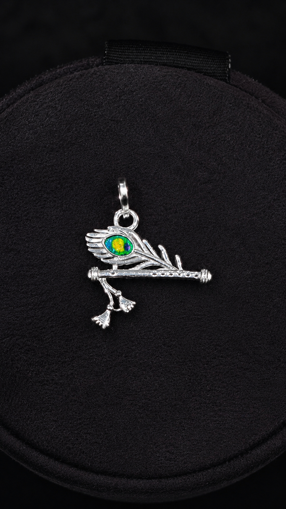 Feather & Flute Pendant by Myrah Jewels