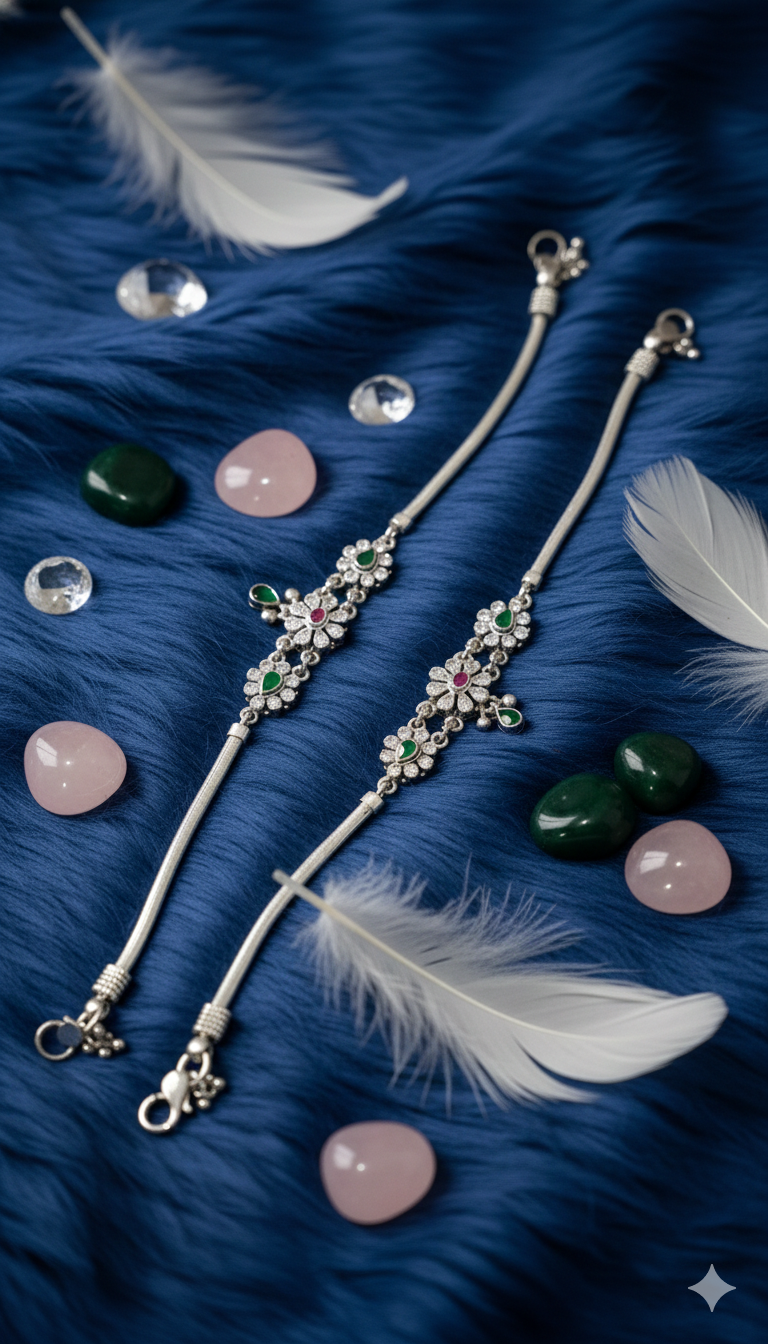 Floral Contrast in Silver_2