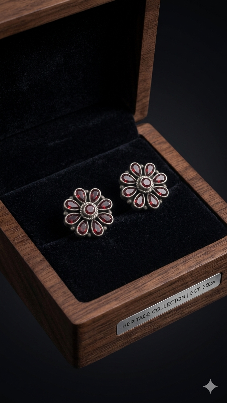 The Garnet Bloom Studs
